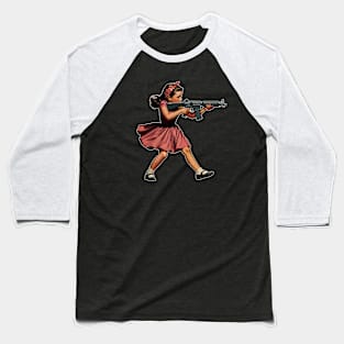 The Little Girl and a Gun Baseball T-Shirt